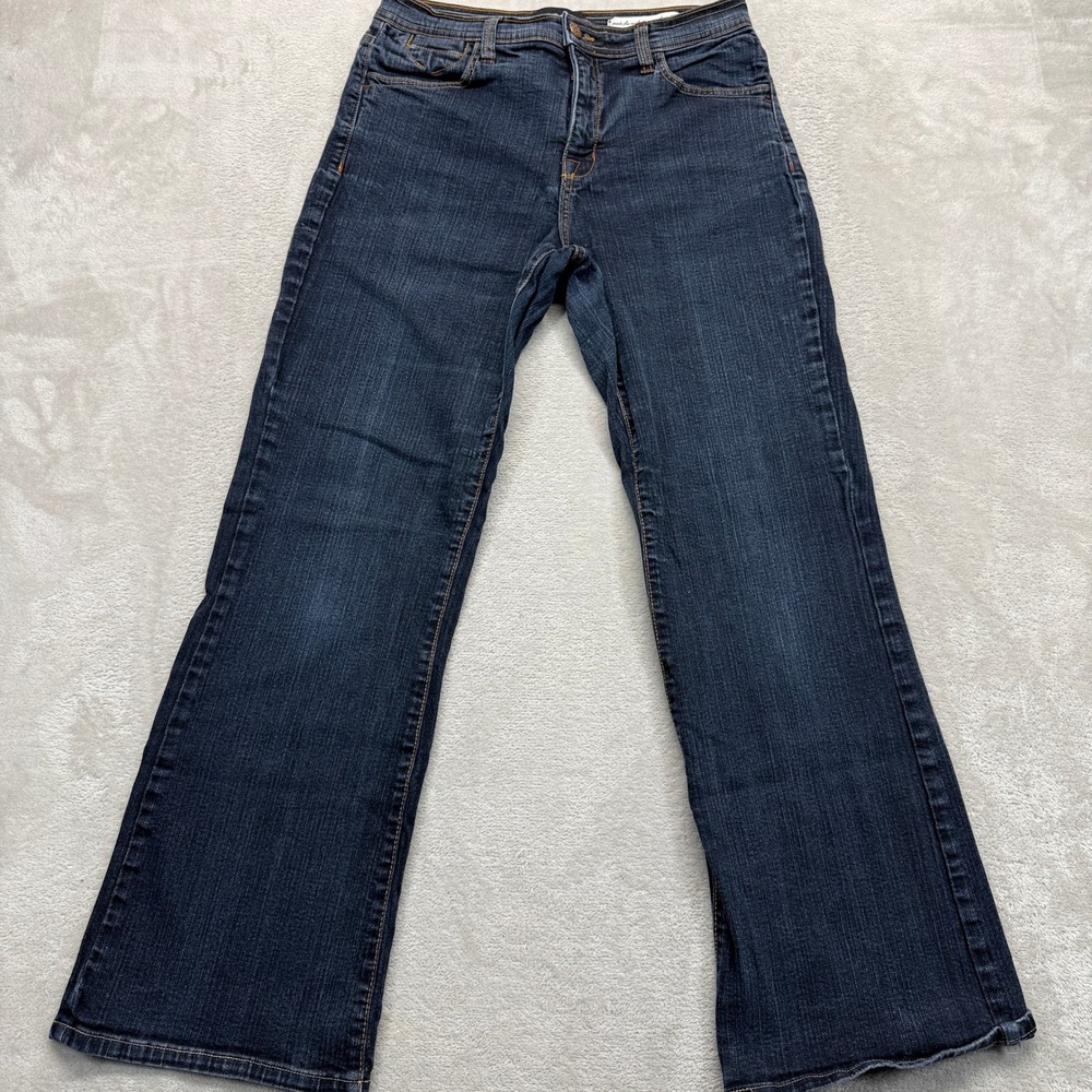 NYDJ‎ Jeans Women's 6 Petite Modern Bootcut Embellished Dark Wash Denim USA Made